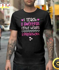 Preschool Teacher Valentine Shirt Cute Hearts Pink Happy Valentines Day Unisex T-shirt