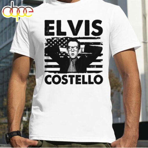 Proud Hits Elvis Costello Detour Live 2024 Us Flag shirt