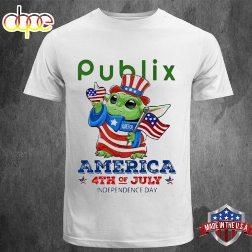 Publix’s Baby Yoda America 4th Of July Independence Day 2024 T Shirt