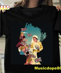 Queen Elizabeth II Queen Of England Dies At 96 Signature  Black T-Shirt