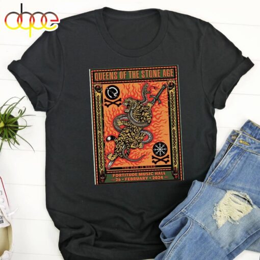 Queens Of The Stone Age Night 2 Brisbane At Fortitude Music Hall On February 26th 2024 Unisex T-Shirt