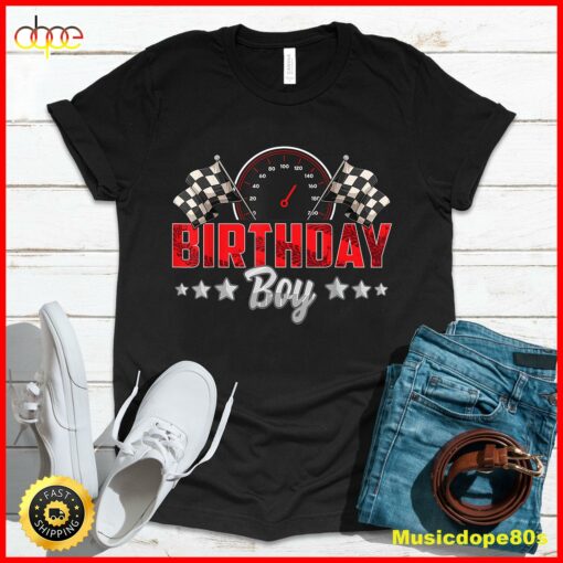 Race Car Birthday Party Racing Family Birthday Boy Pit Crew T-Shirt