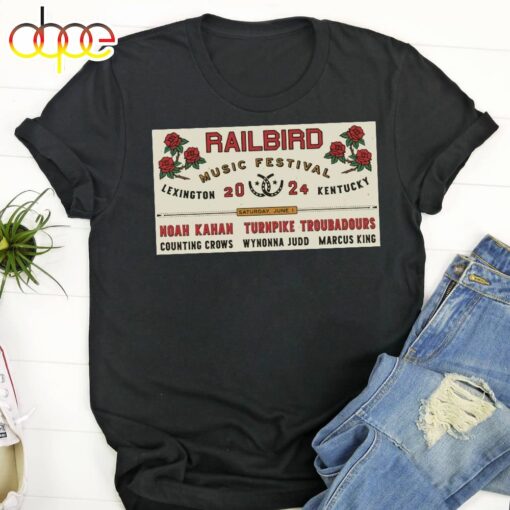 Railbird 2024 Lineup Released Black T-Shirt