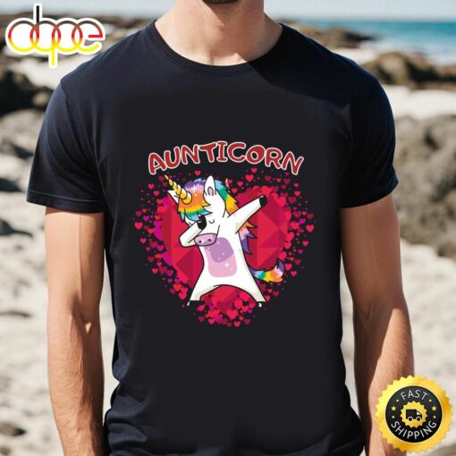 Rainbow Unicorn Dab Hearts Valentine Shirts