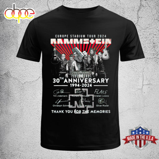 Rammstein 30th Anniversary 1994-2024 Europe Tour Unisex T-Shirt