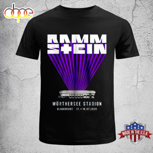 Rammstein European Stadium Klagenfurt Tour 2024 Rock Band Unisex T-Shirt