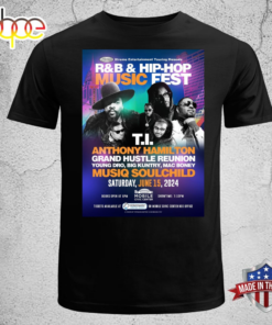 R&ampB &amp Hip-Hop Music Fest Black T-shirt Tee