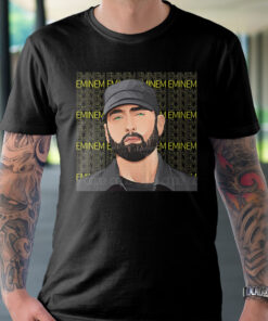 Rap God Eminem Name Pattern Black T-Shirt 1 Rap God Eminem Name Pattern Black T Shirt 2