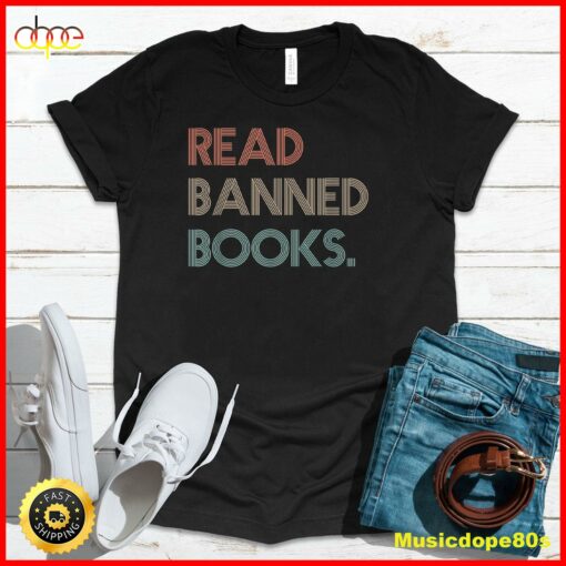 Read Banned Books Librarians Banned Books Week Retro Vintage T-Shirt