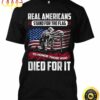 Real Americans Stand For The Flag New Mens Donald Trump Veteran Patriotic T-shirt
