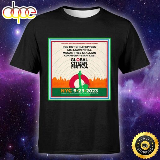 Red Hot Chili Peppers Sept. 23, Global Citizen In Central Park Unisex T-Shirt