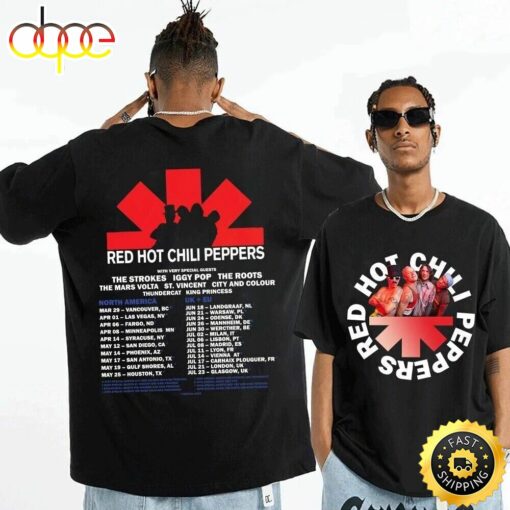 Red Hot Chili Peppers Stadium Tour Shirt The Chili Peppers 2023 Tour T Shirt