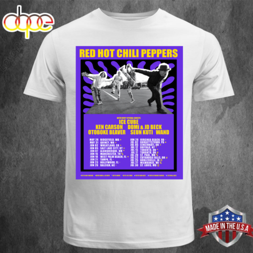 Red Hot Chili Peppers Tour 2024 Dates Unisex T-shirt