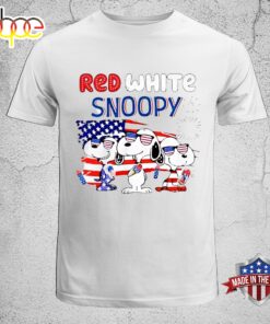 Red White Snoopy Happy 4th Of July 2024 Independence Day Unisex T-Shirt