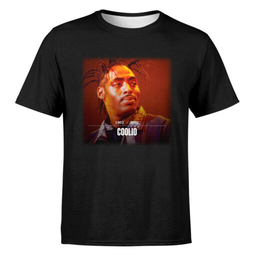 Rest In Peace Coolio 1963 – 2022 Gangsta Paradise Artis Black T-shirt