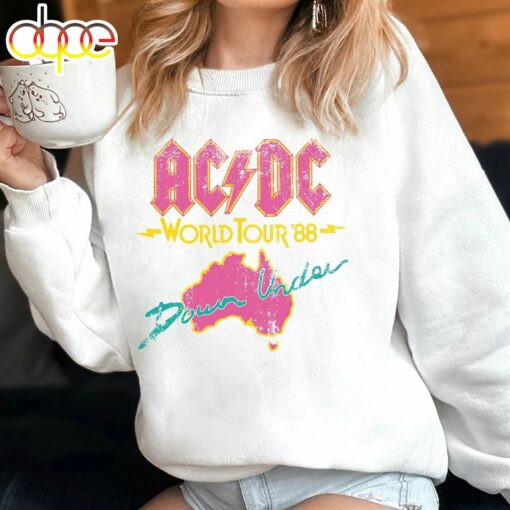 Retro Acdc Tour 2024 Vintage Classic Rock Band Sweatshirt