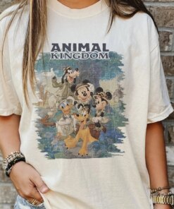 Retro Animal Kingdom Mickey And Friends Disneyland Shirt