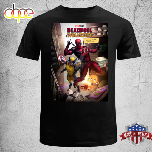 Retro Deadpool &amp Wolverine 2024 Movie Shirt Unisex