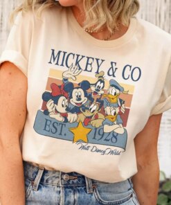 Retro Mickey And Friends Shirt, Mickey Co Ets 1928 Shirt