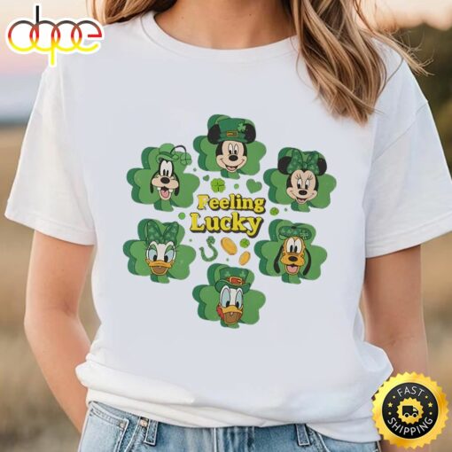 Retro Mickey and Friends Feeling Lucky Shirt, Disney St Patricks