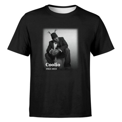 Rip Coolio 1963 – 2022 Gangsta Paradise Artis Black T-shirt