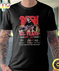 Rock Canada Rush 55 Years 1968 2023 Thank You For The Memories Signatures Unisex T-shirt
