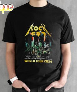 Rock God Metallica World Tour 2024 Signatures T-shirt