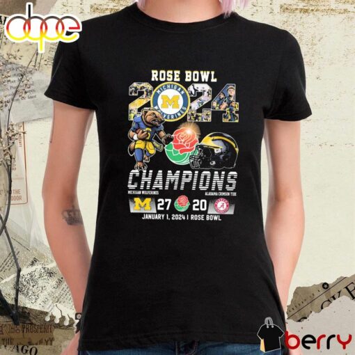 Rose Bowl Champions 2024 Michigan Wolverines T-Shirt