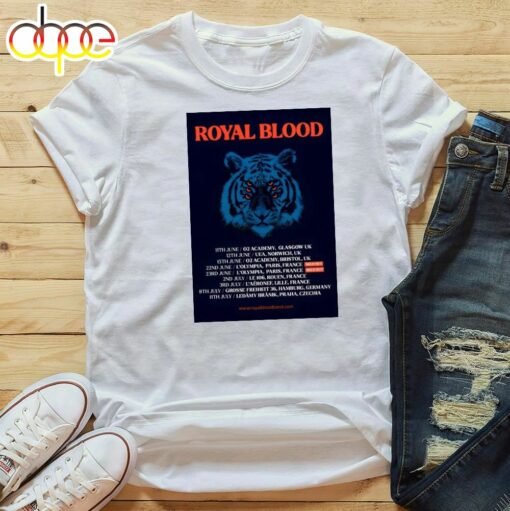 Royal Blood Back To The Water Below 2024 European Tour Poster T-Shirt