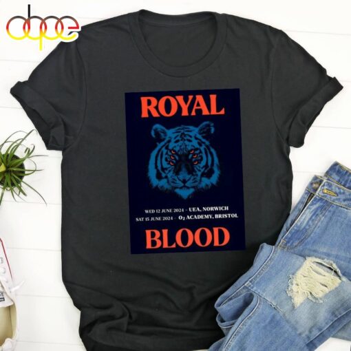 Royal Blood Back To The Water Below 2024 Uk Tour Unisex T-Shirt