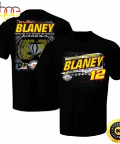 Ryan Blaney Team Penske 2023 NASCAR Cup Series Schedule Black T-shirt
