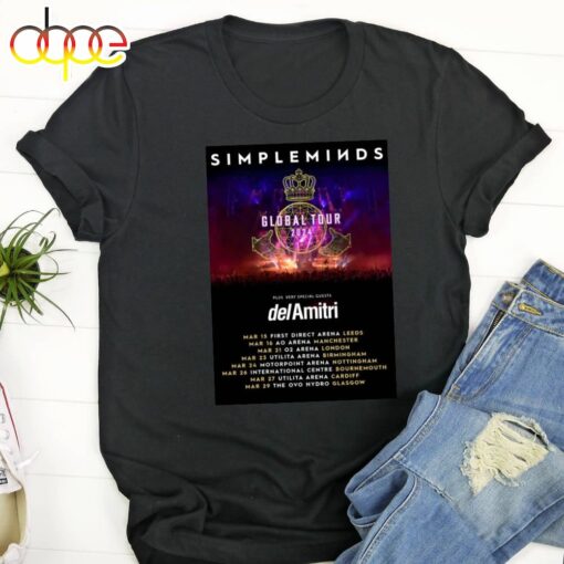 SIMPLE MINDS Global Tour 2024 UK Tour Poster T-shirt