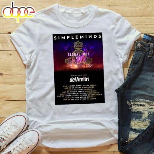 SIMPLE MINDS Global Tour 2024 UK Tour Poster Unisex T-shirt