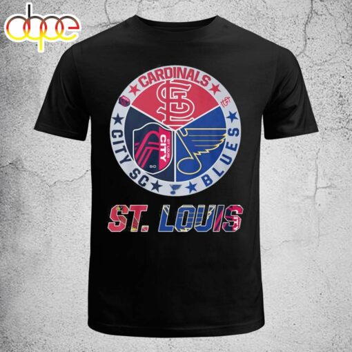 ST Louis Cardinals City SC And Blues T Shirt