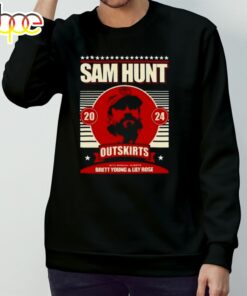 Sam Hunt 2024 Outskirts Tour Brett Young &amp Lily Rose T-Shirt