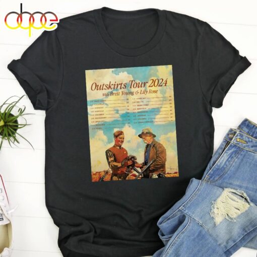 Sam Hunt Outskirts Tour Music 2024 Unisex Black T-Shirt