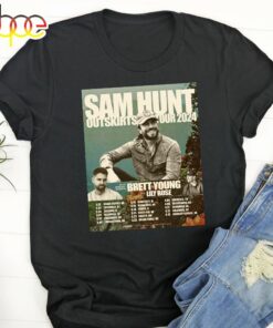 Sam Hunt Summer On The Outskirts 2024 Tour Black Shirt