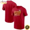 San Francisco 49ers 2022 NFC West Division Champions Locker Room Trophy Collection Scarlet T-shirt