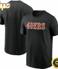 San Francisco 49ers Fan Gear Wordmark Black T-shirt