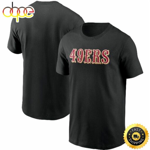 San Francisco 49ers Fan Gear Wordmark Black T-shirt