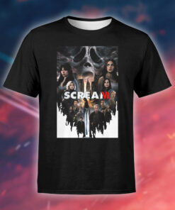 Scream VI Movie Poster Black T-shirt Scream VI Movie Poster Black T-shirt