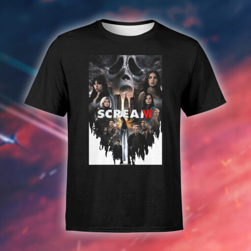 Scream VI Movie Poster Black T-shirt