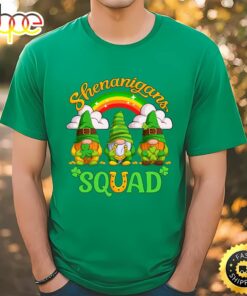 Shenanigans Squad Gnomes Shamrock Happy St Patrick’s Day T-Shirt