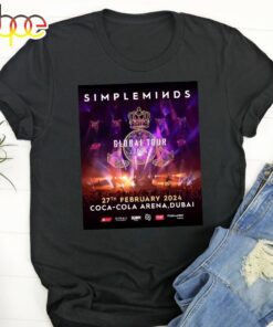Simple Minds Live Concert in Dubai 27th Feb 2024 Black T-shirt
