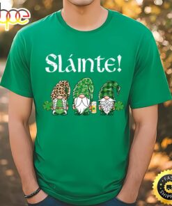 Slainte Three Gnomes Leprechaun St Patricks Day T-Shirt