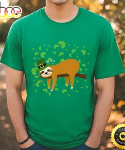 Sloth Leprechaun Shamrock St Patricks Day Gifts T-Shirt