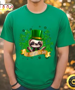Sloth Lucky ST.Patrick’s Day Black Standard T-Shirt