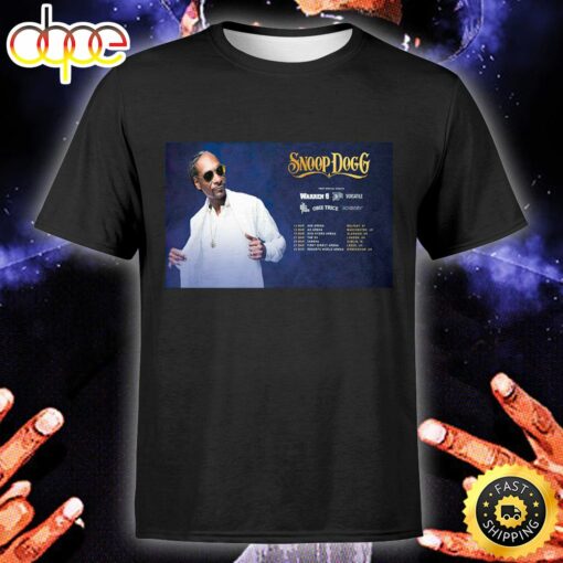 Snoop Doggs 2023 UK Tour Music T-shirt