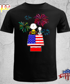 Snoopy And Charlie Brown Happy 4th Of July T-shirt