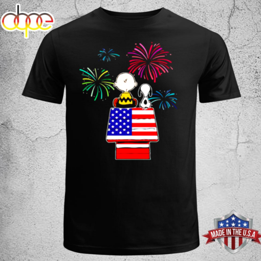 Snoopy And Charlie Brown Happy 4th Of July T-shirt